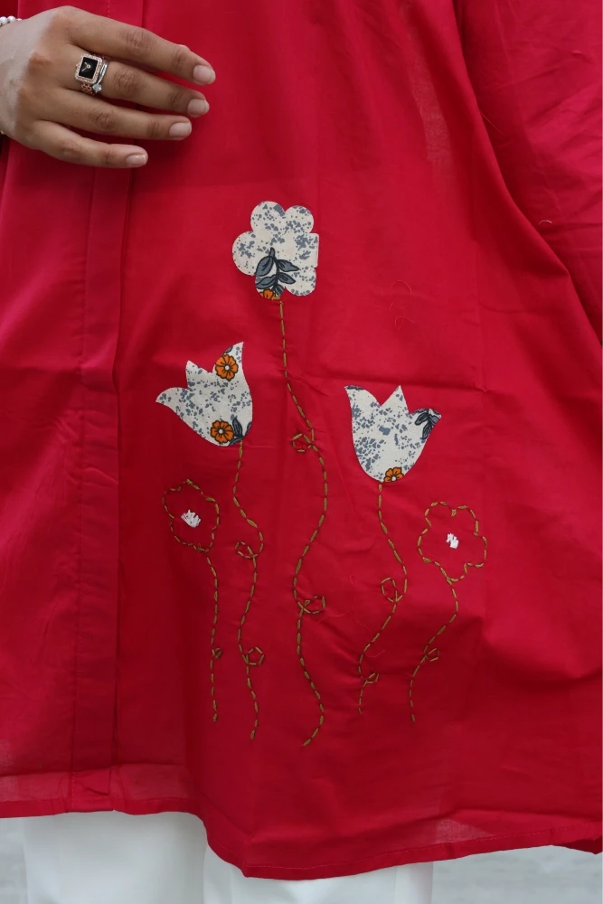 Oversize applique Work Tunic