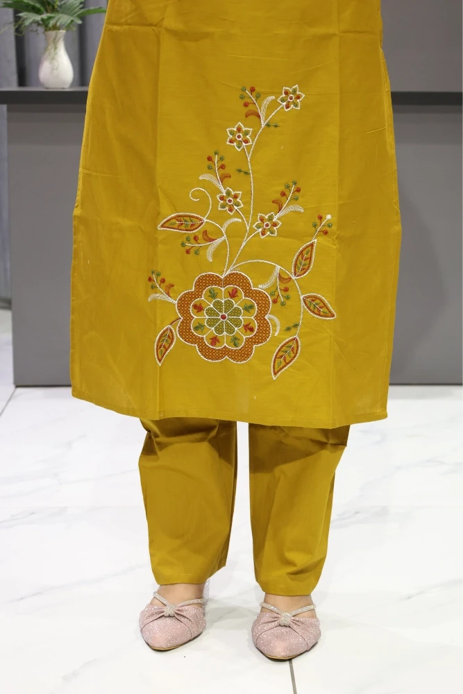 Flower Vel Daman Work Duptta Pair