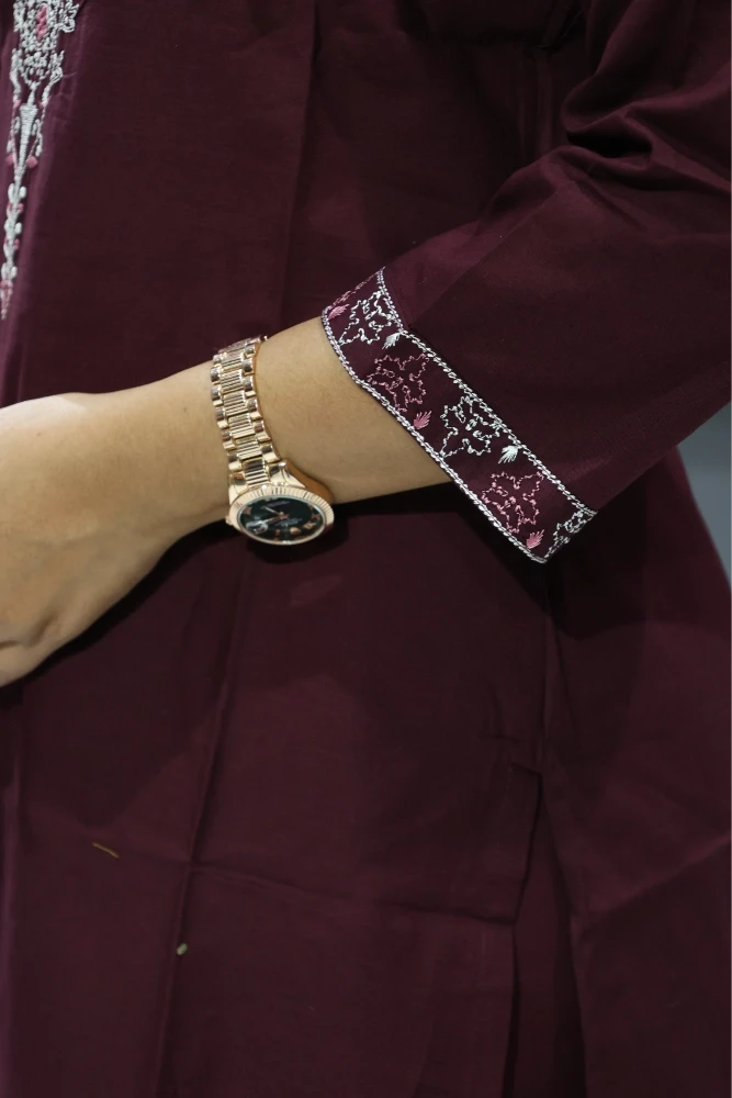 Fish Neck Work Duptta Pair