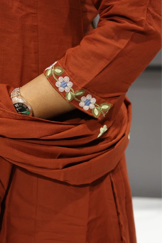 Flower Work Duptta Pair