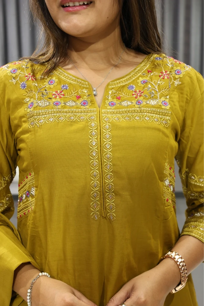 Round Neck Work Cottan Duptta Pair