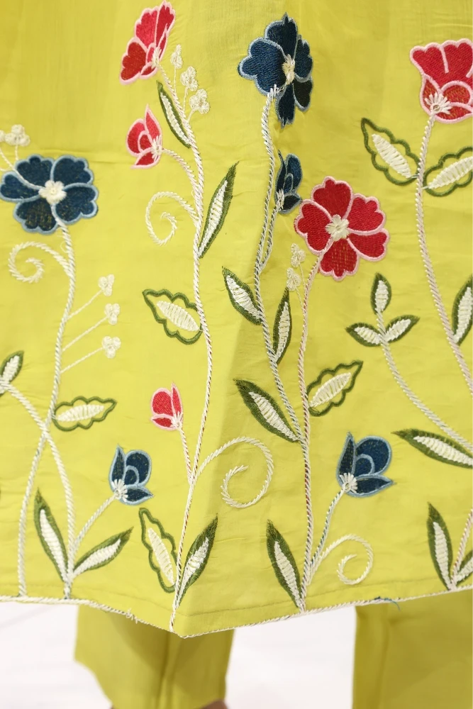 Flower Daman Work Pair