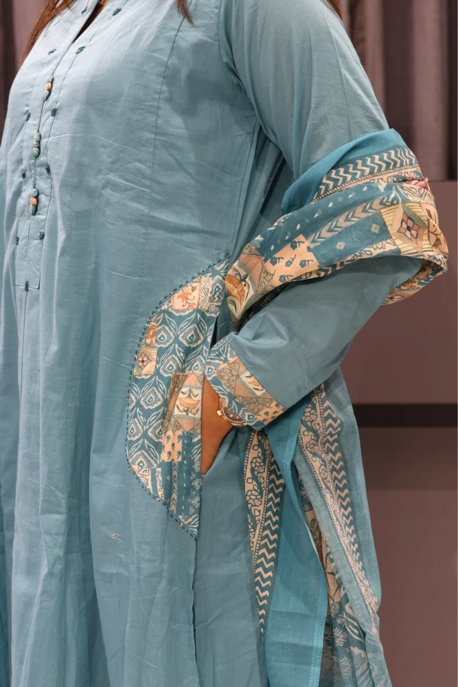 Cotton Plan With Printed Duptta Pair