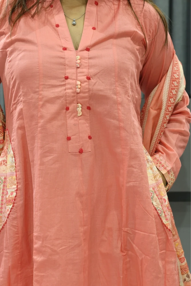 Cotton Plan With Printed Duptta Pair