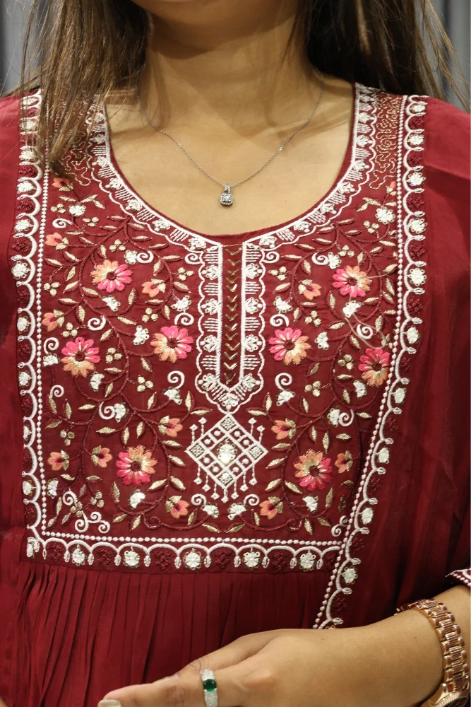 Neck Work Duptta pair