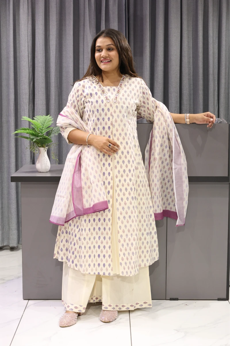 Printed Small Butti Round Pair