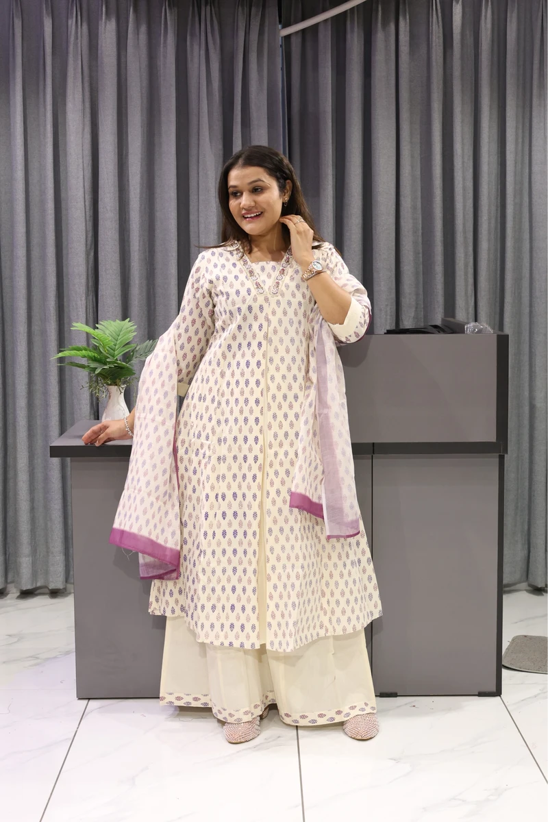 Printed Small Butti Round Pair