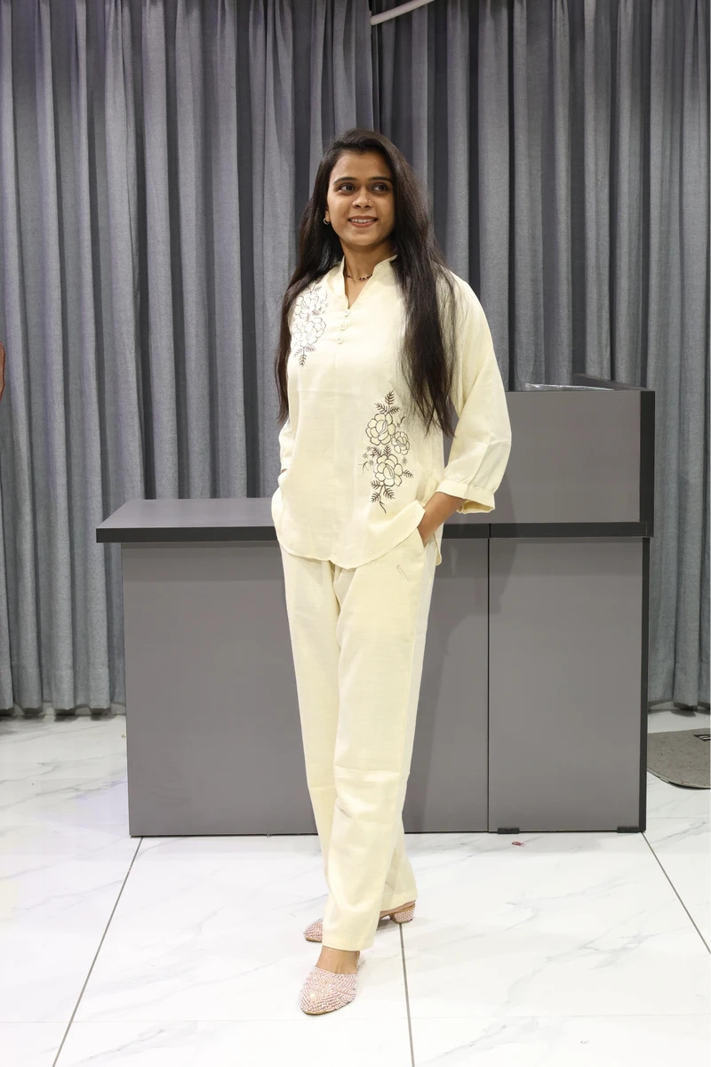 Rose work Corian Cord Set