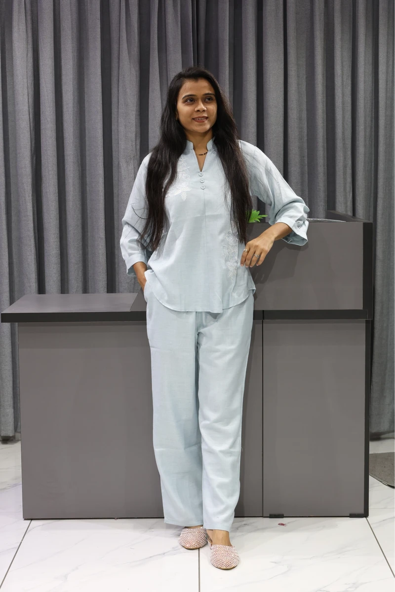 Rose work Corian Cord Set