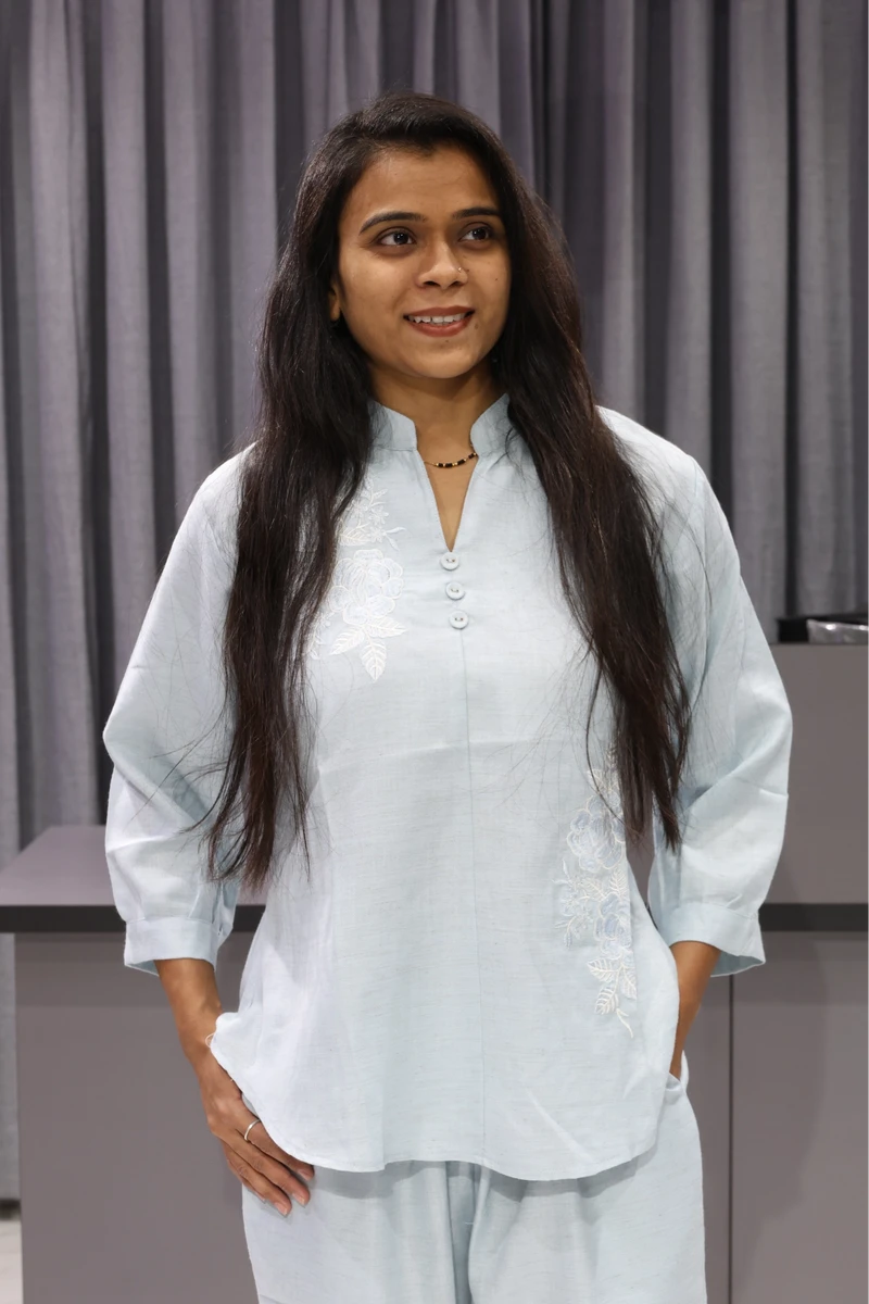 Rose work Corian Cord Set