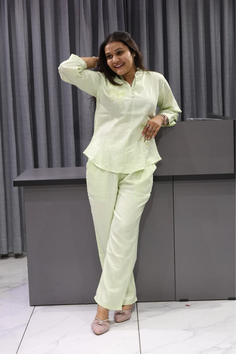 Rose work Corian Cord Set