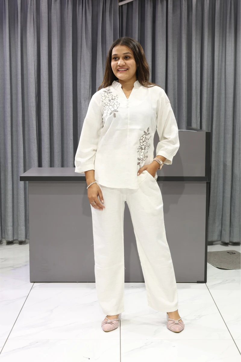 Rose work Corian Cord Set