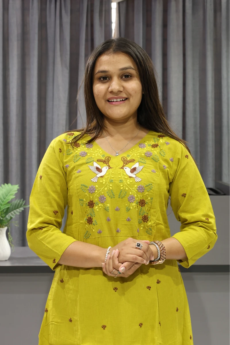 Kingfishar Work Khadi Cotton Plazza Pair