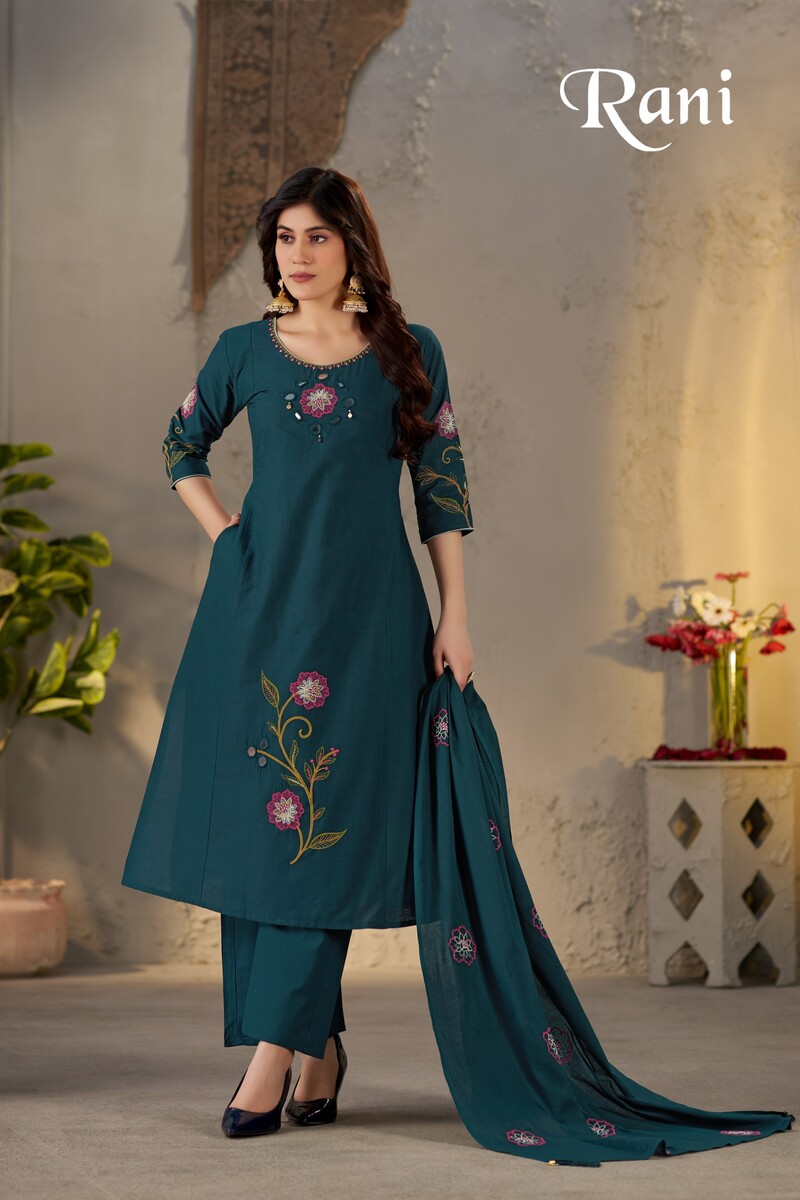 Vel Mirror Work Duptta Pair