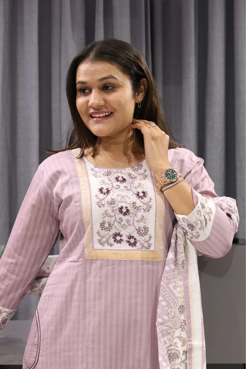 Hand Work A Line Round Duptta Pair