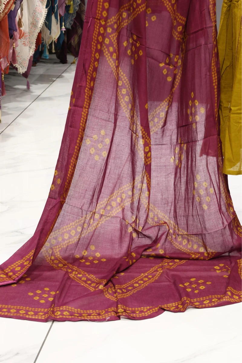 Bawariya Work With Bandhani Duptta pair