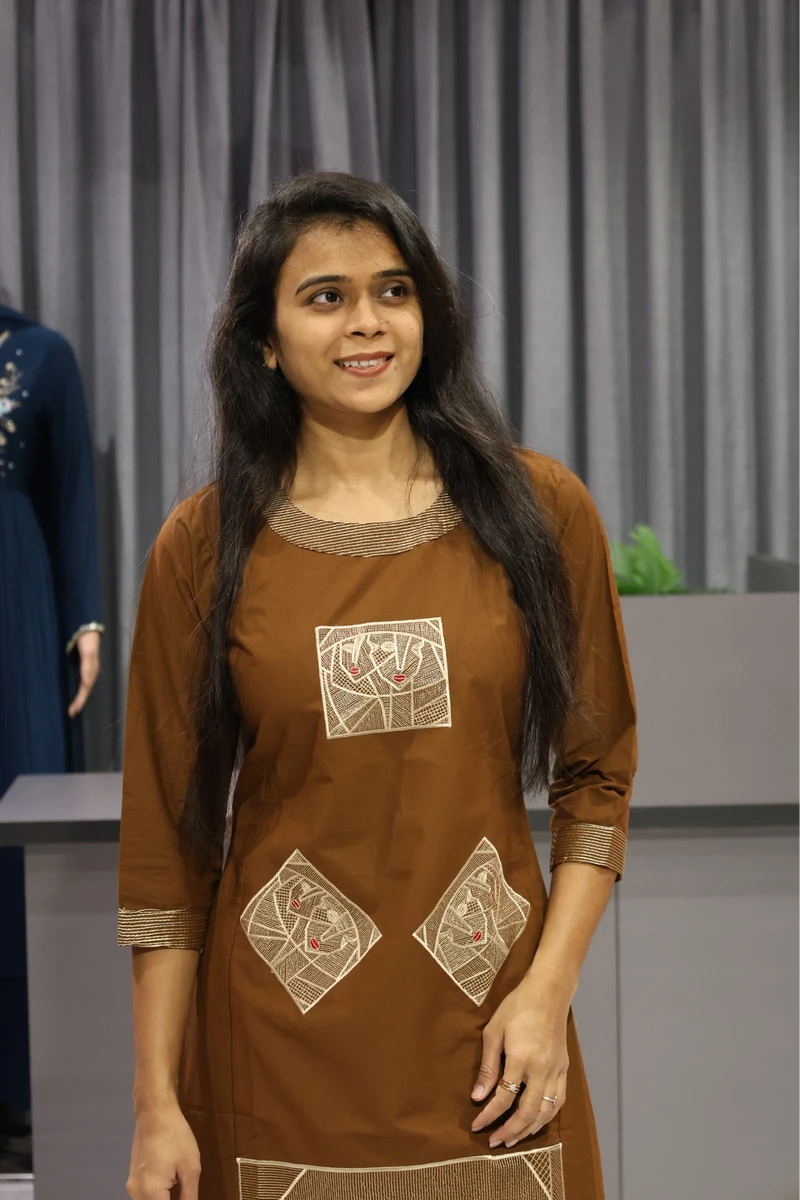 Face Embroidery Work Plaza Pair