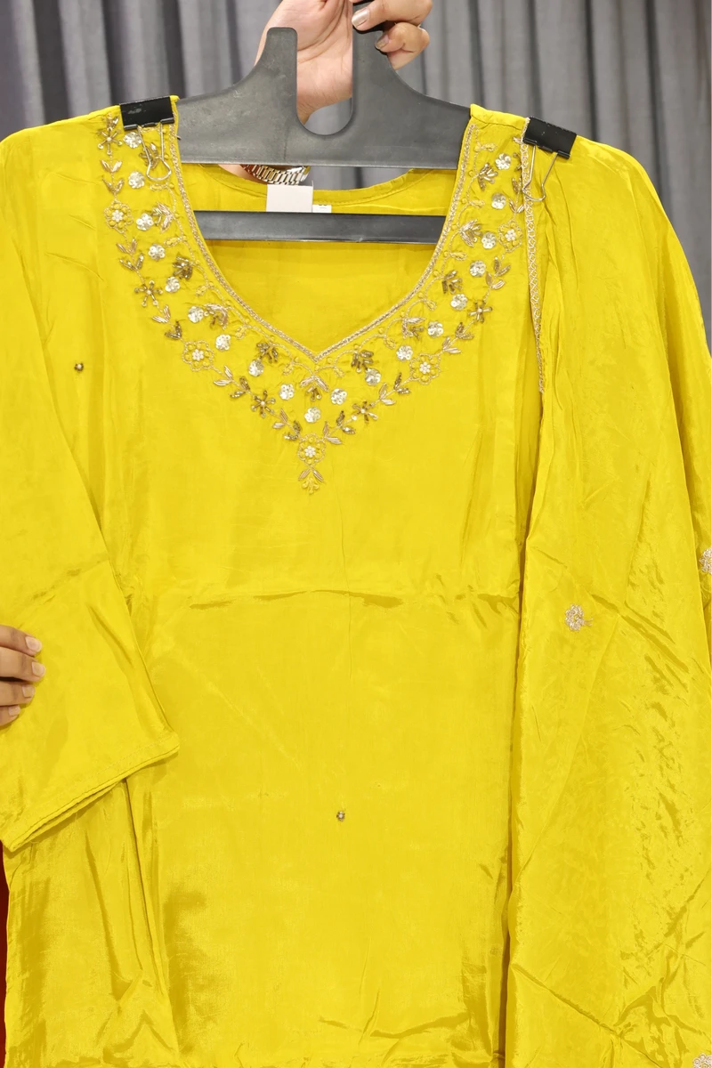 Hand Work Straight Duptta Pair