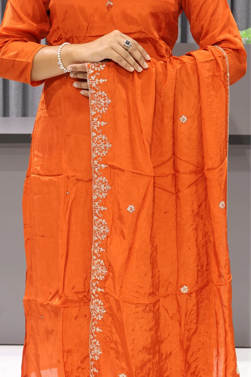 Hand Work Straight Duptta Pair