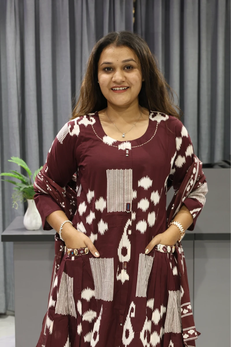 Pocket Mirror Work Printed Pair