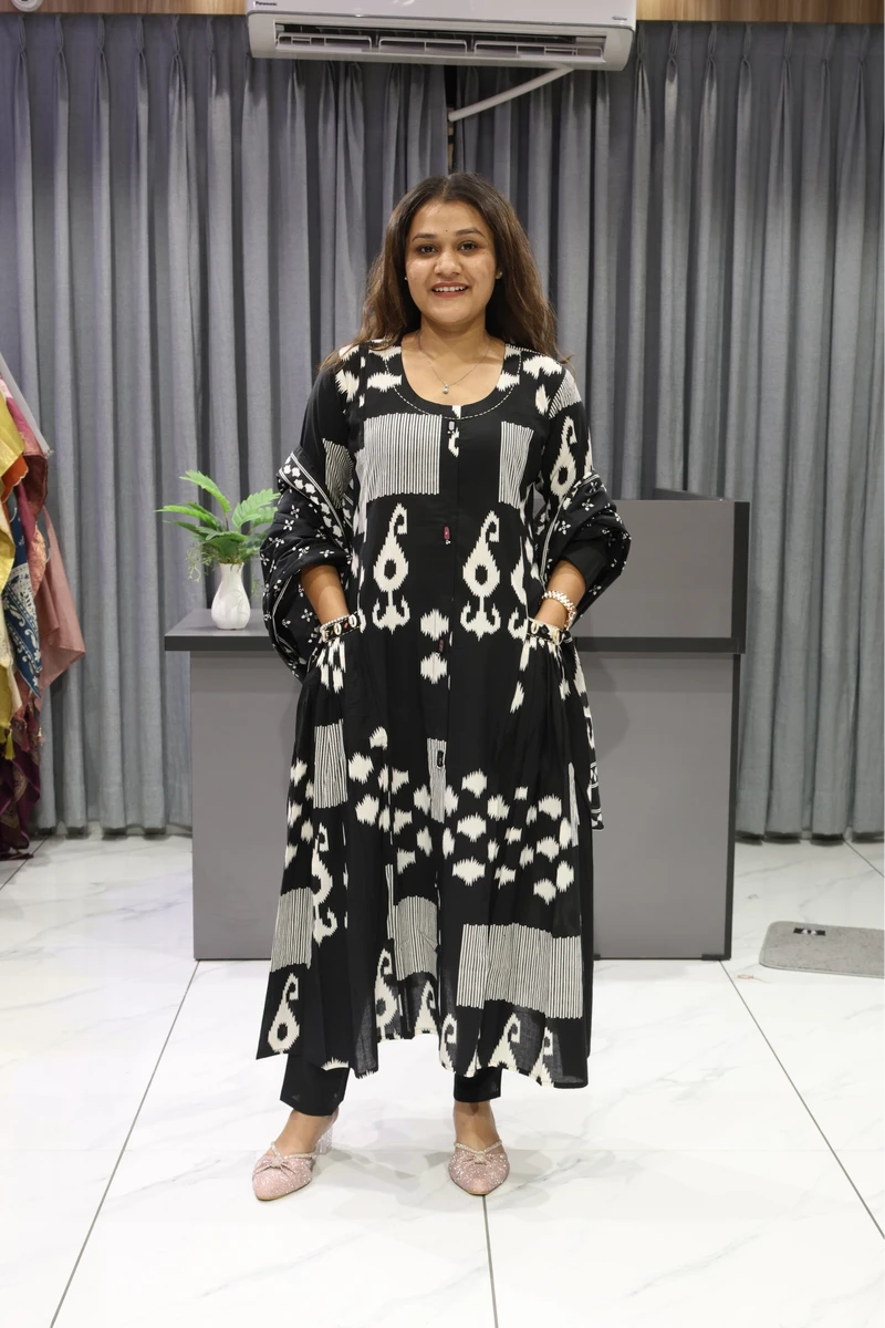 Pocket Mirror Work Printed Pair