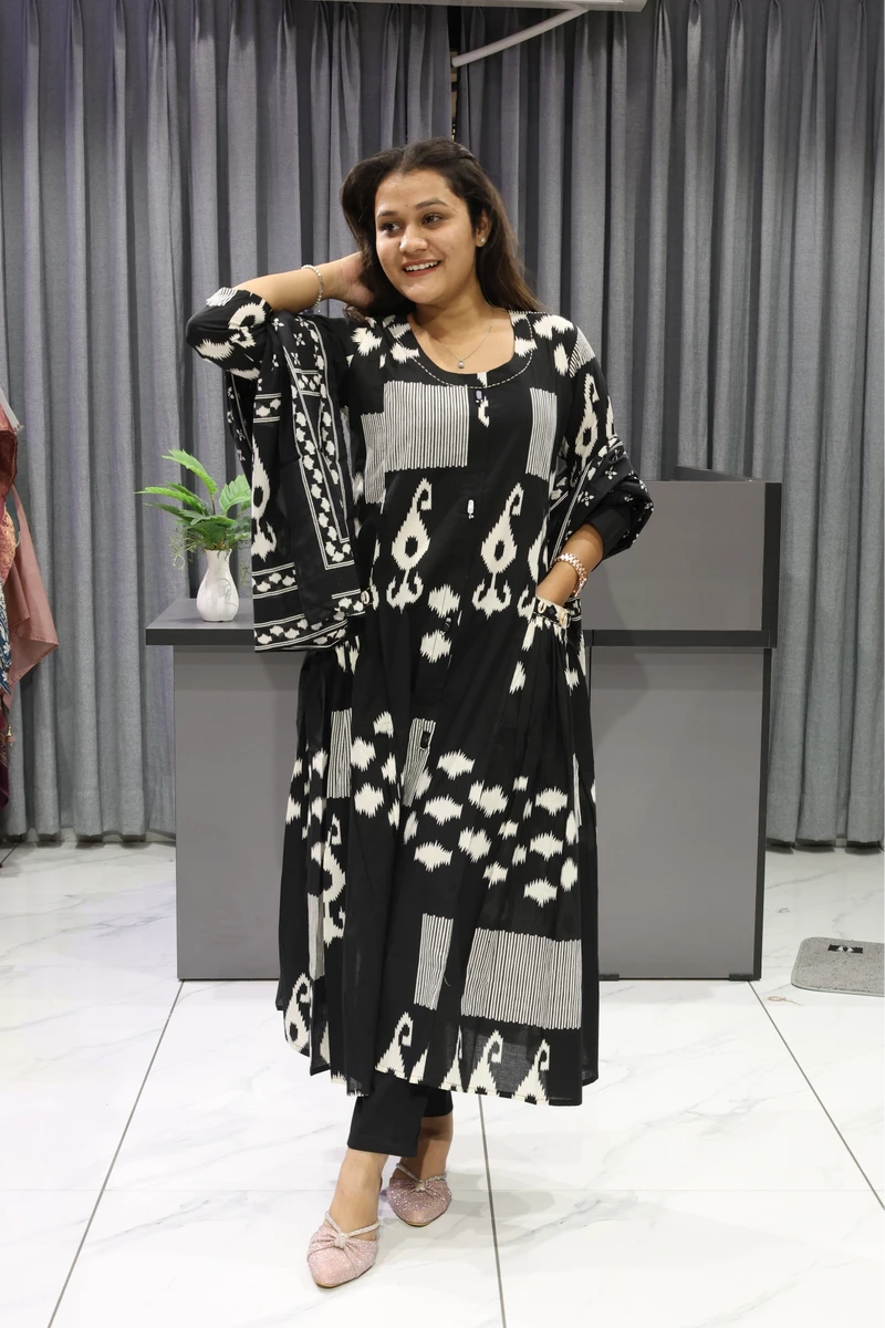 Pocket Mirror Work Printed Pair