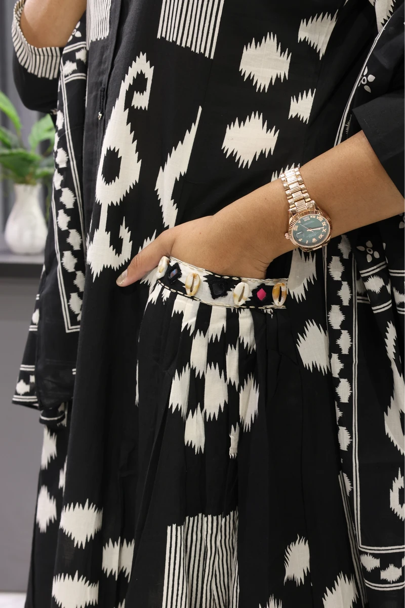 Pocket Mirror Work Printed Pair