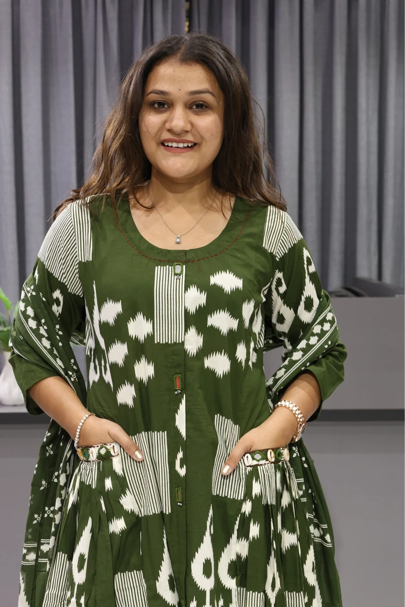 Pocket Mirror Work Printed Pair