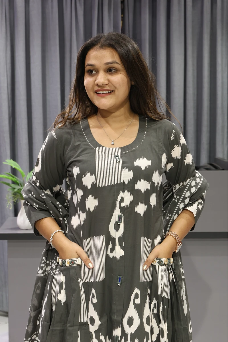 Pocket Mirror Work Printed Pair