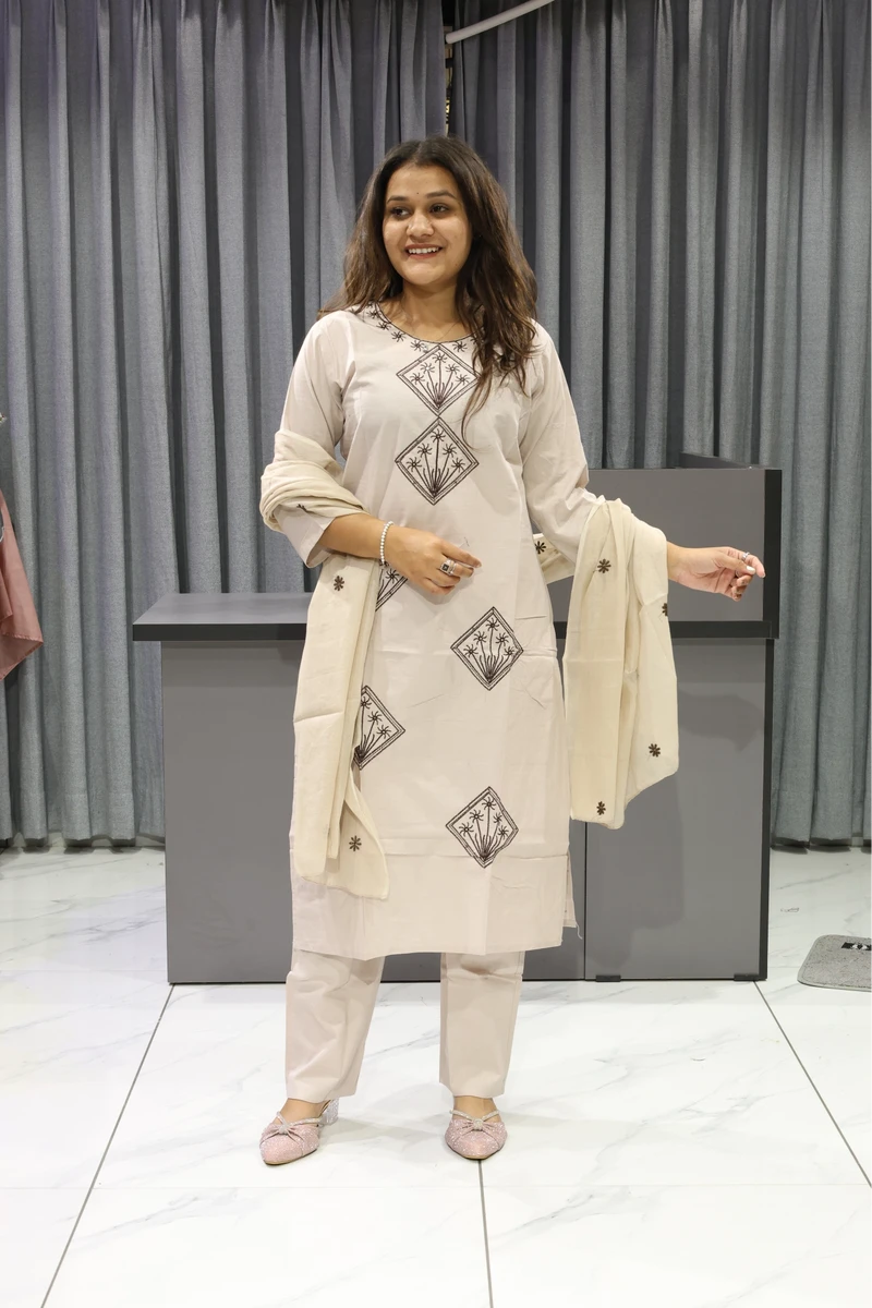 Square Plam Work Duptta Pair