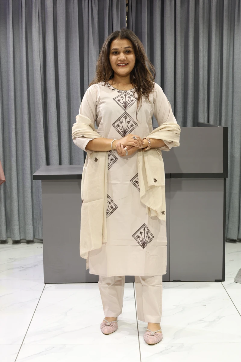 Square Plam Work Duptta Pair