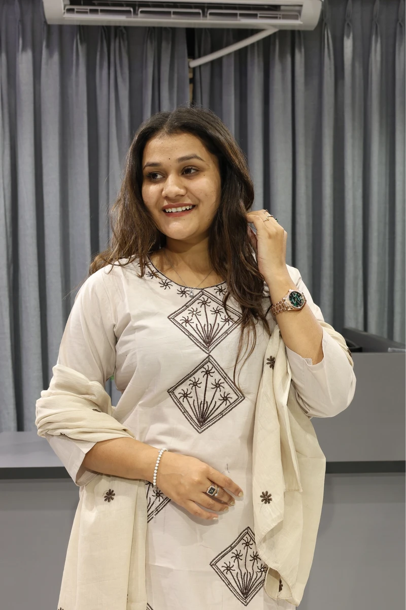 Square Plam Work Duptta Pair