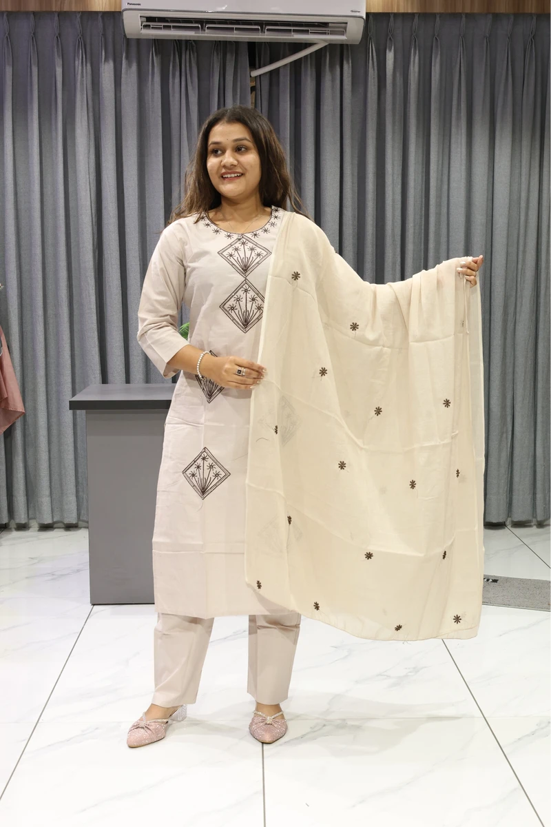 Square Plam Work Duptta Pair