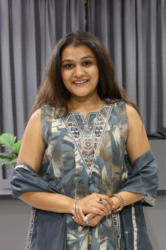 V Neck Mirror Work Round Duptta Pair