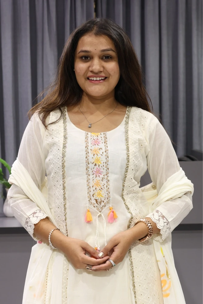 Chikan Work & Moti Work Round Pair