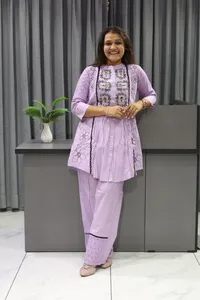 Mirror Work With Hand Work Cord Set