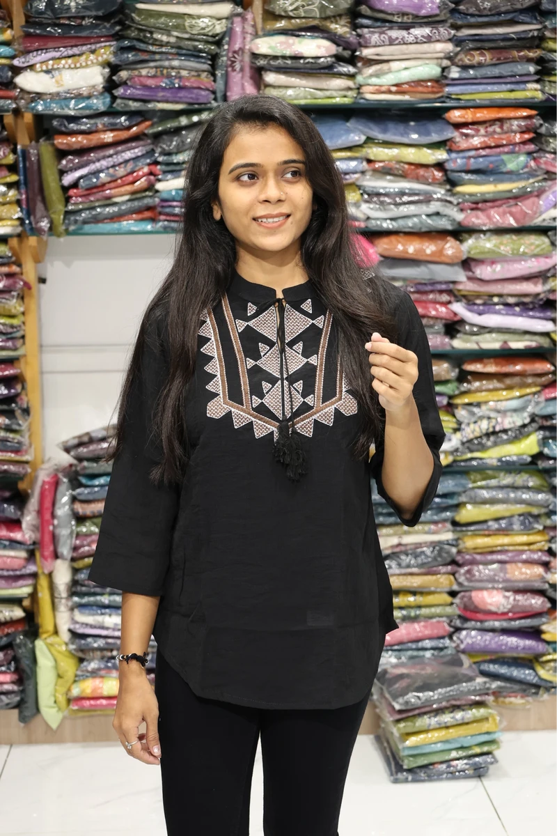 Neck Embroidery Work Top