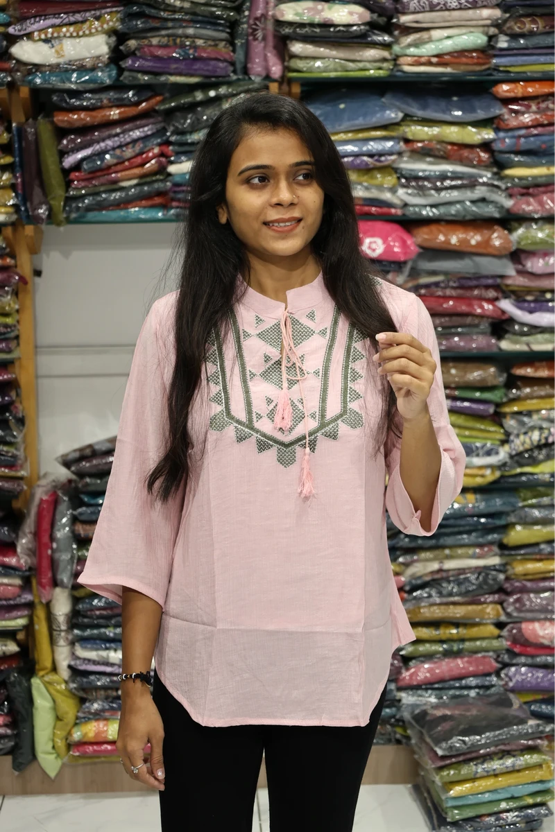 Neck Embroidery Work Top