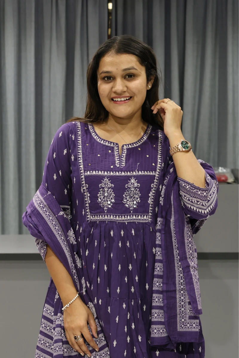 Neck Work Mall Cottan Ghera Pair