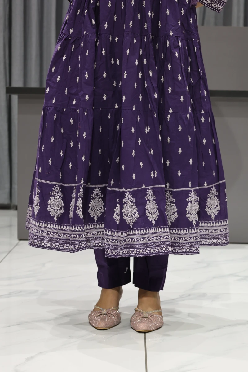 Neck Work Mall Cottan Ghera Pair