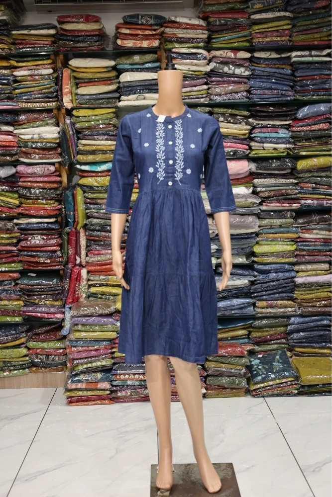 Denim Vel Work One Piece