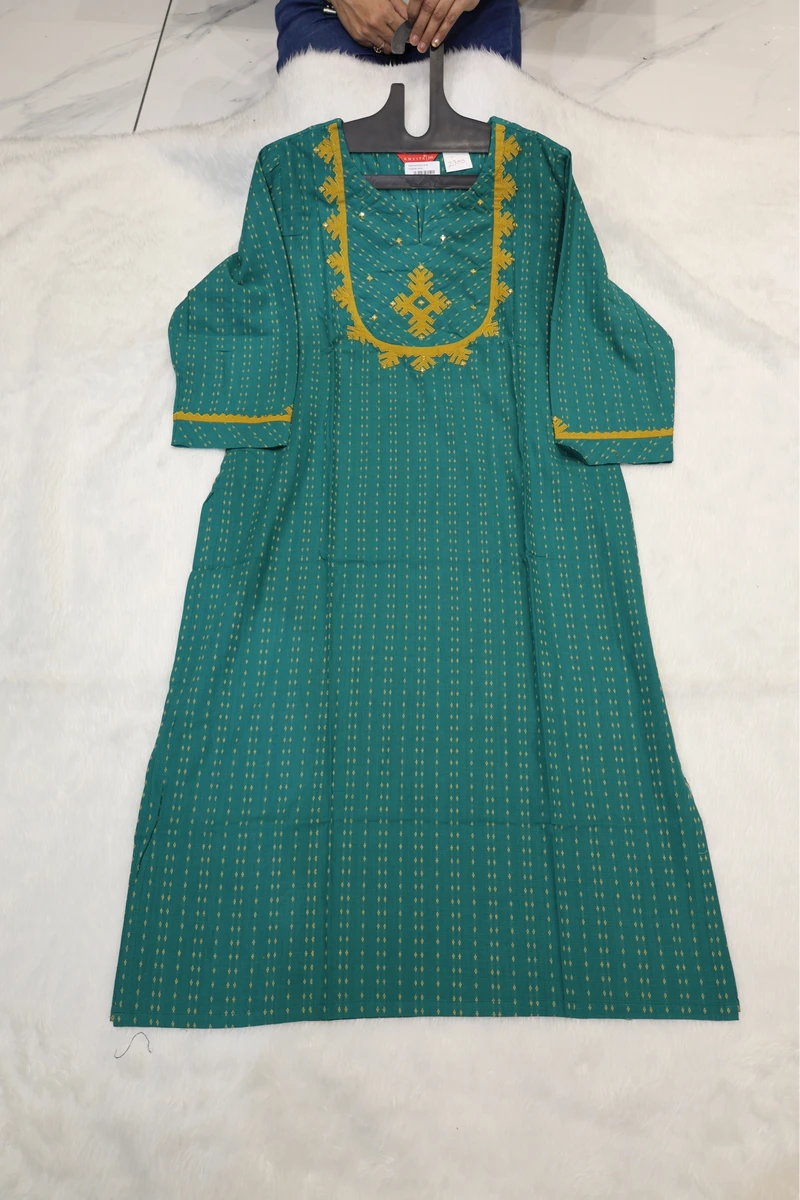 Applique With Mirror Work Kurti