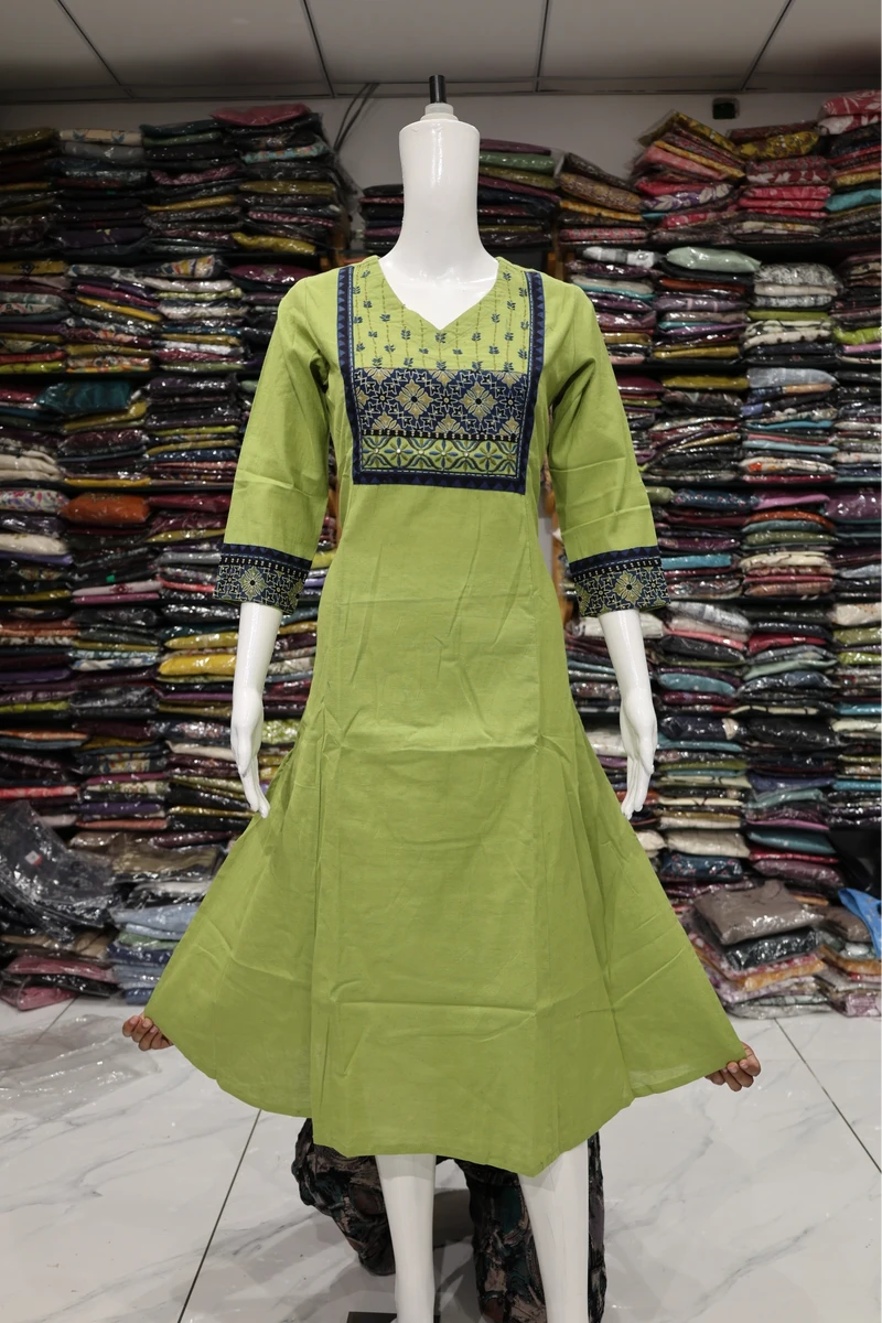 Hand With Embroidery Work Aline Kurti