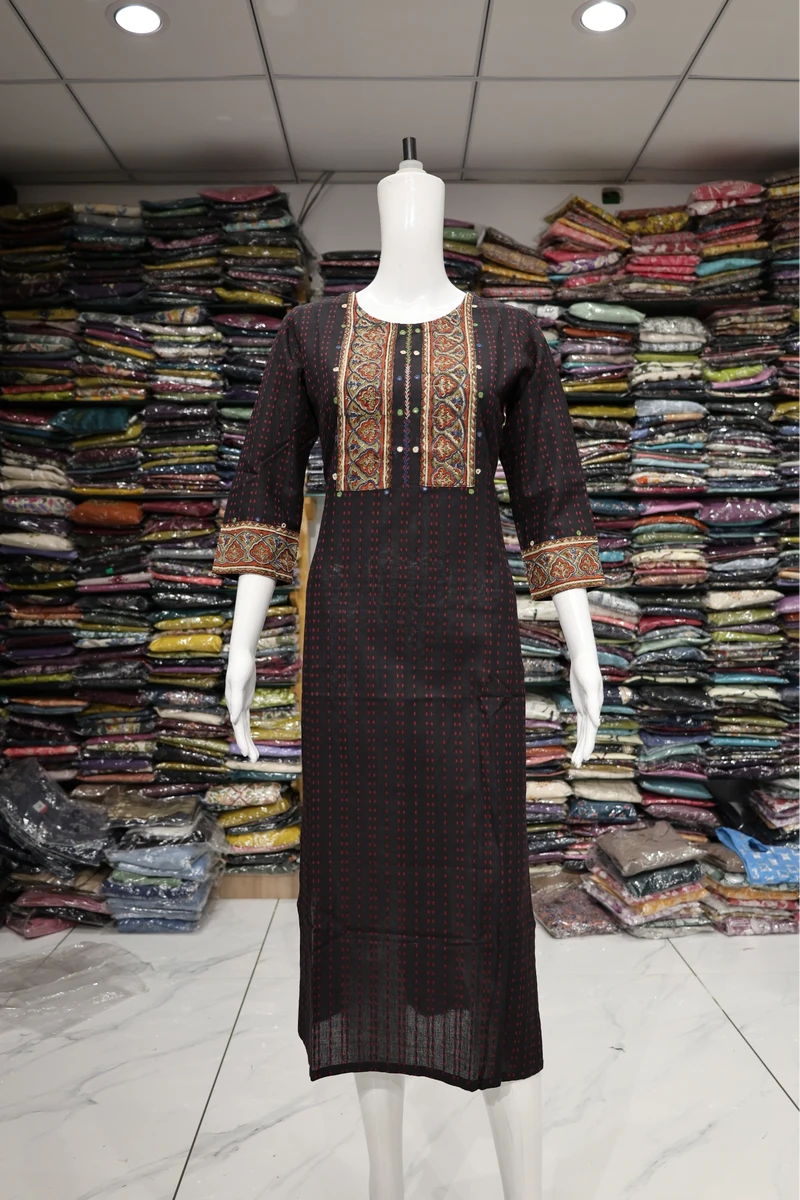 Ajarak Neck Design Kurti