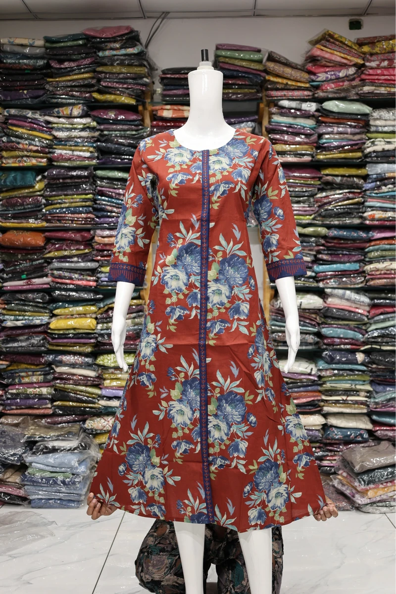 Flower Printed Aline Kurti