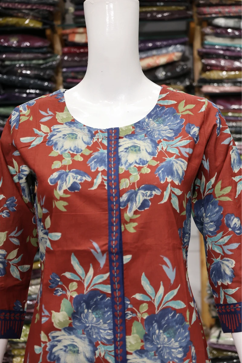 Flower Printed Aline Kurti