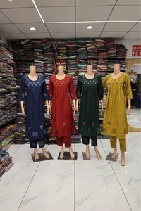 Neck Katchi Work Round Pant Pair