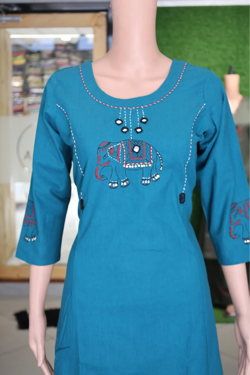 Elephant Block Print Plaza Pair