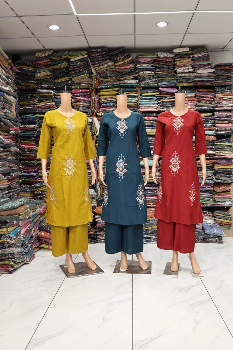 Embroidery Work Plaza Pair