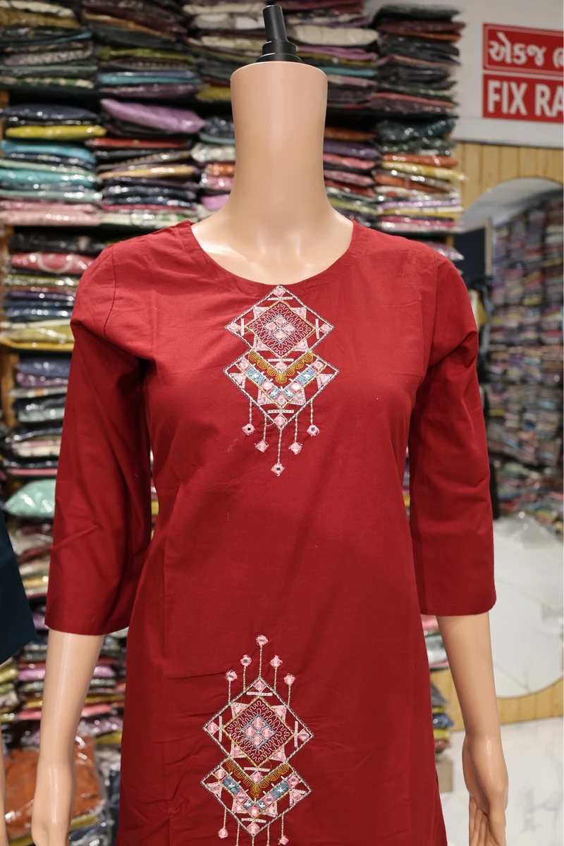 Embroidery Work Plaza Pair